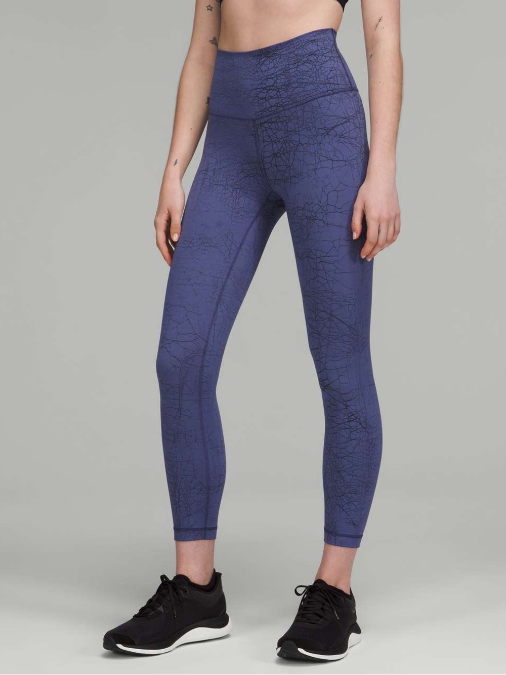 Lululemon Wunder Train High-Rise Tight 25" Thread Dye Night Sea Black Leggings 6